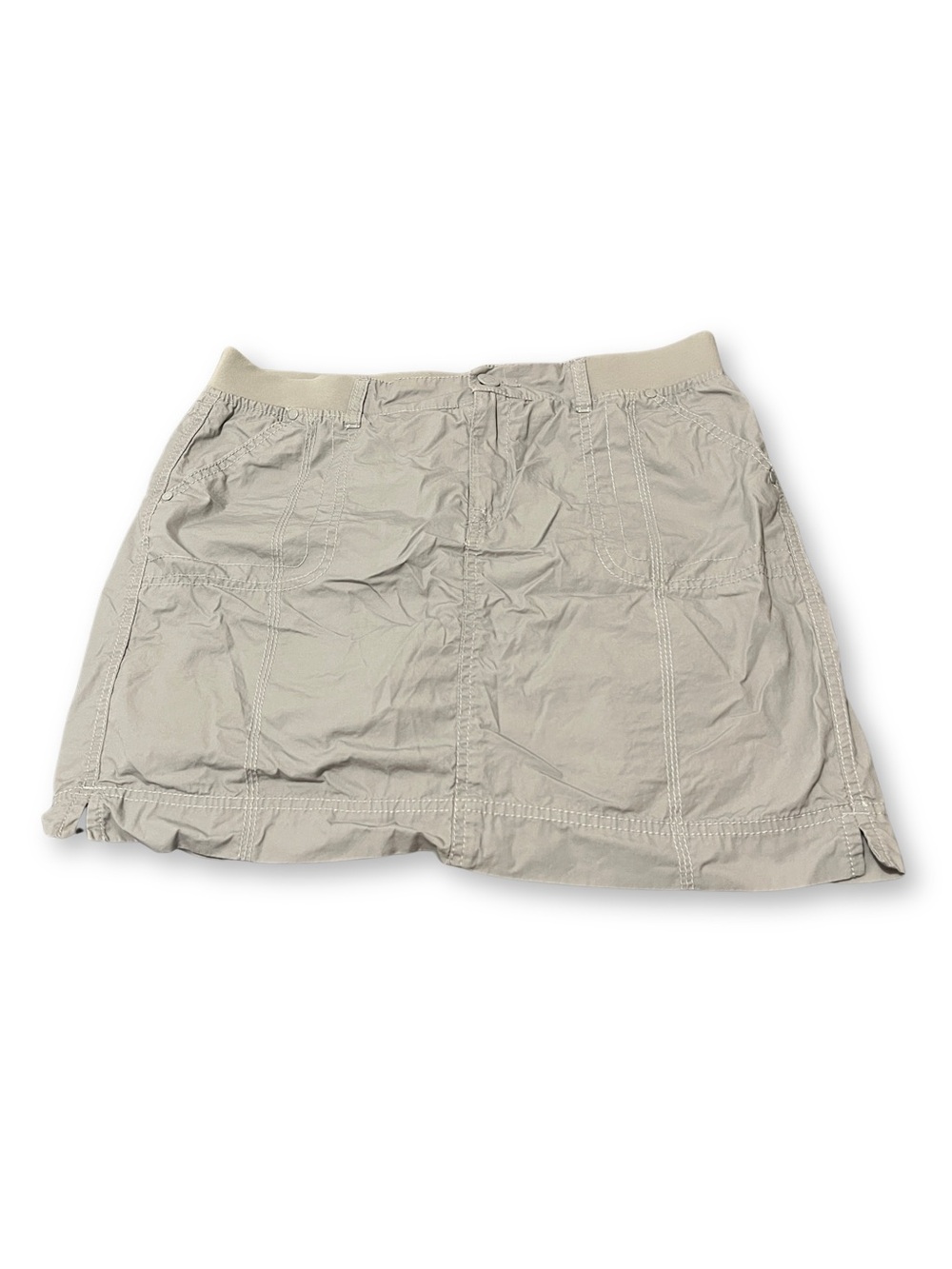 Gloria Vanderbilt Gray Elastic Waist Skirt